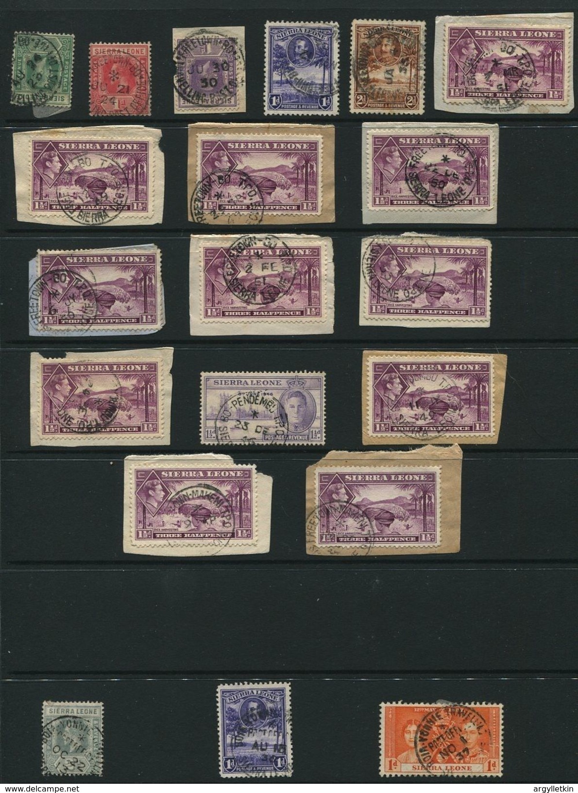 SIERRA LEONE RAILWAYS TRAVELLING POST OFFICES CORONATION GEORGE FIFTH AND SIXTH - Sierra Leone (...-1960)