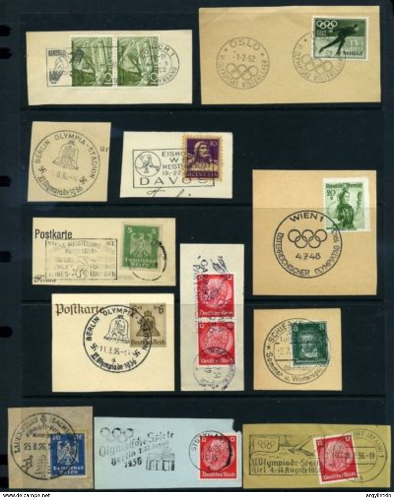 OLYMPICS SPORTS POSTMARKS 1926-1952 - Other & Unclassified