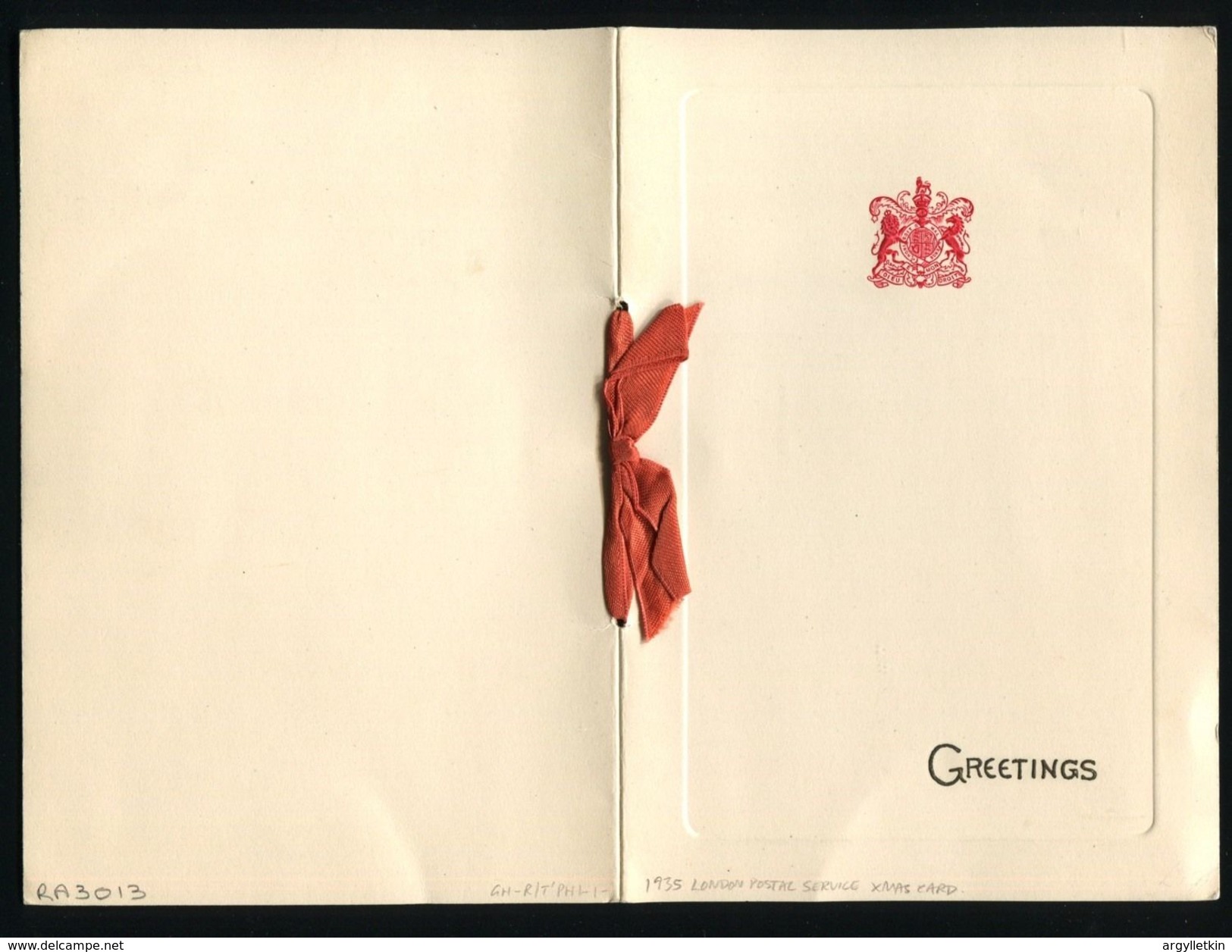 GREAT BRITAIN LONDON POST OFFICE ST PAULS CHRISTMAS CARD 1935 - Unclassified