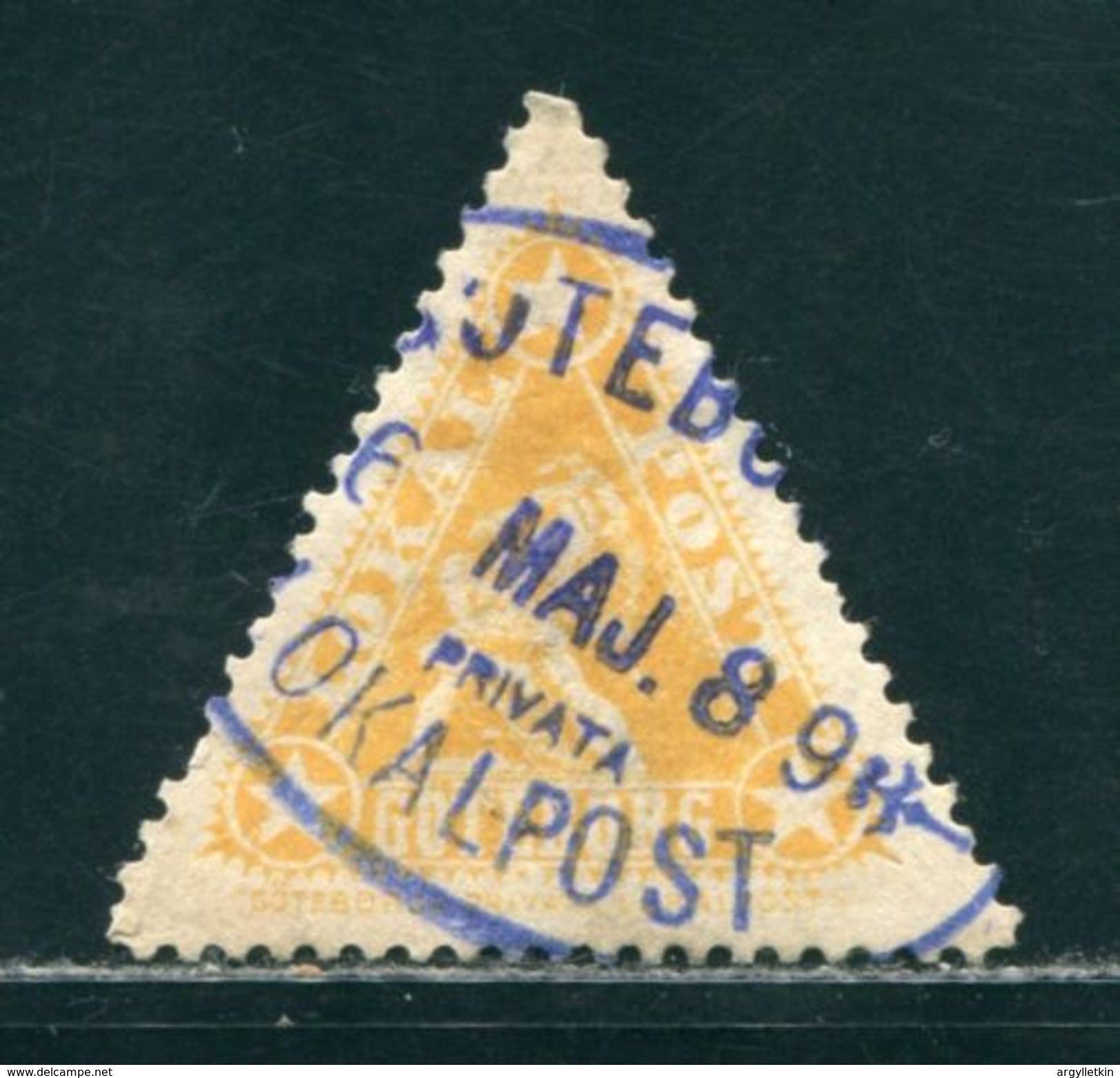 SWEDEN GOTEBORG CITY POST TRIANGULAR STAMP 1898 - Local Post Stamps