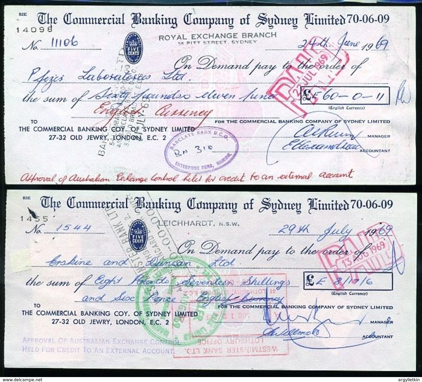 KENYA/GB/AUSTRALIA 1969 LIONS - Unclassified