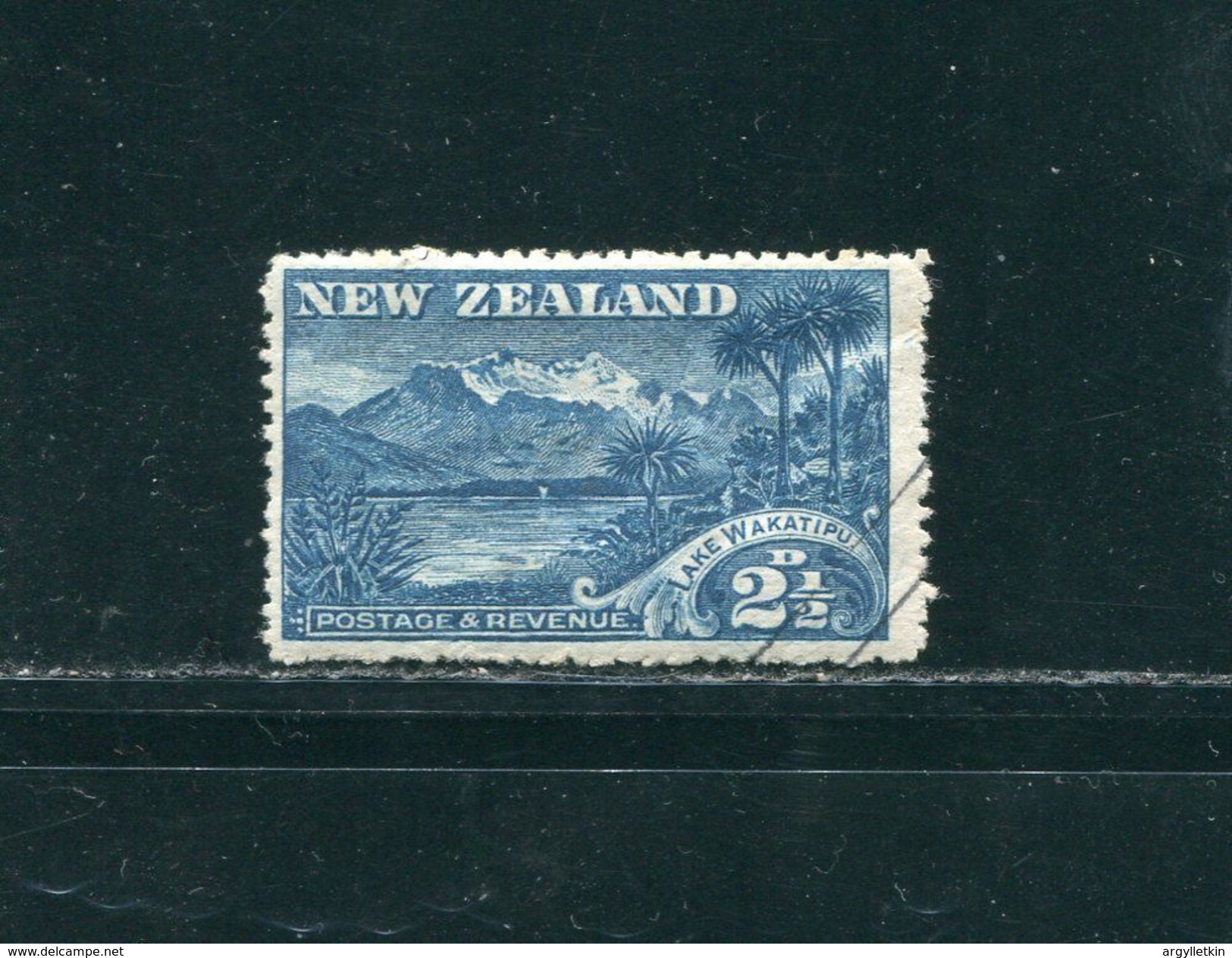 NEW ZEALAND 1903 LAKE WAKATIPU BLACK BARS POSTMASTER GENERAL - Other & Unclassified