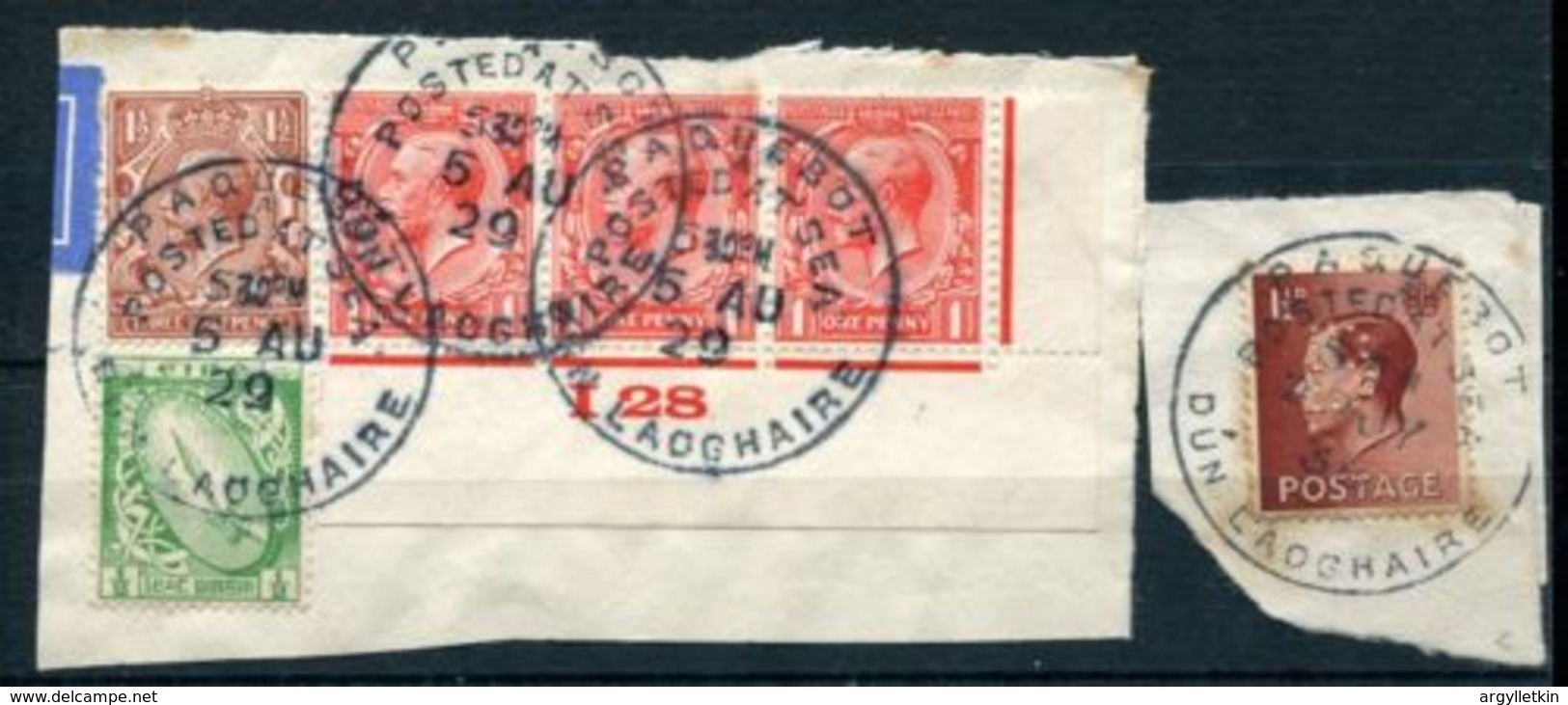 IRELAND DUBLIN DUN LAOEHAIRE MARITIME SHIPPING POSTAL HISTORY - Enteros Postales