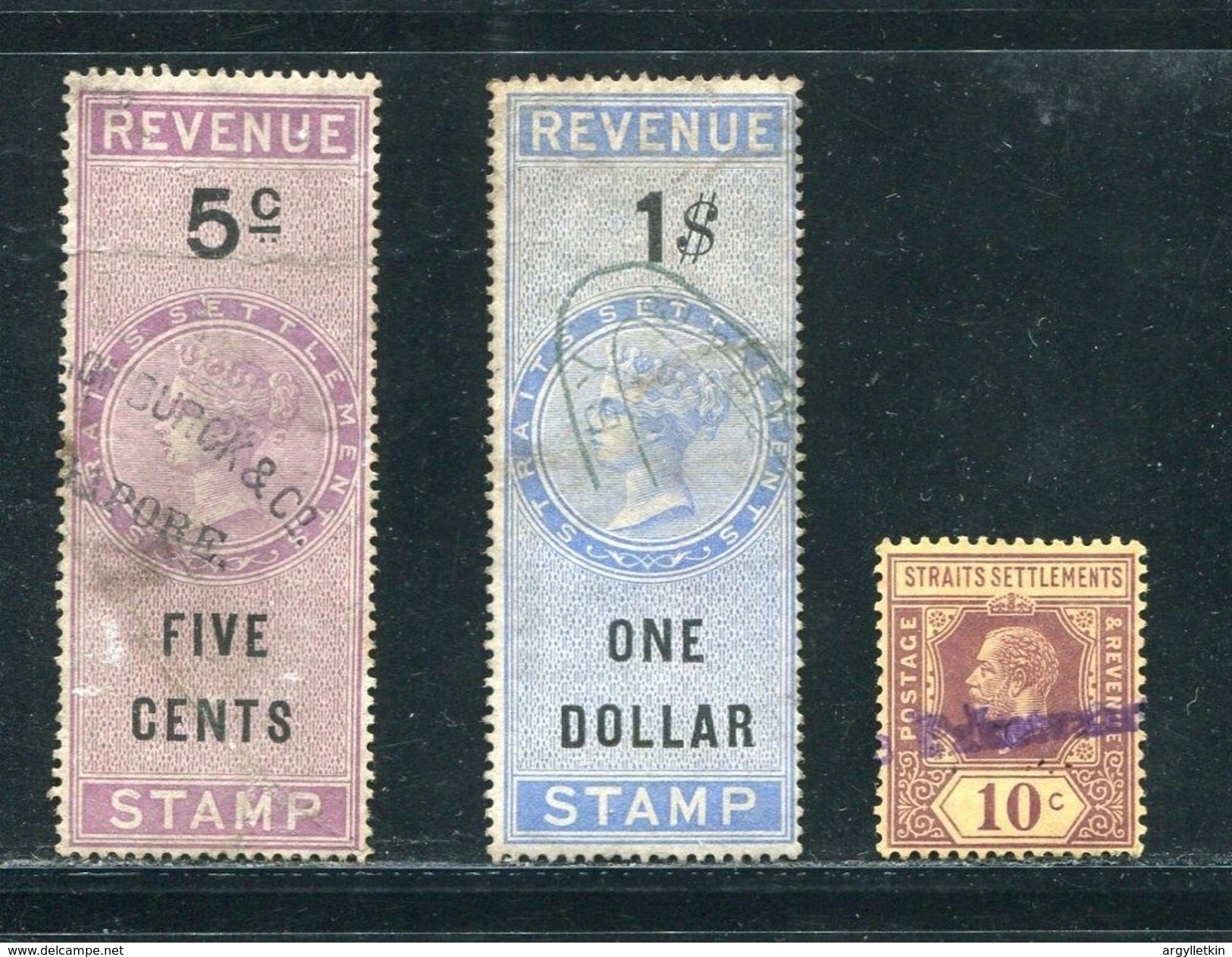 MALAYA STRAITS SETTLEMENTS REVENUES 1874 DE LA RUE - Otros & Sin Clasificación