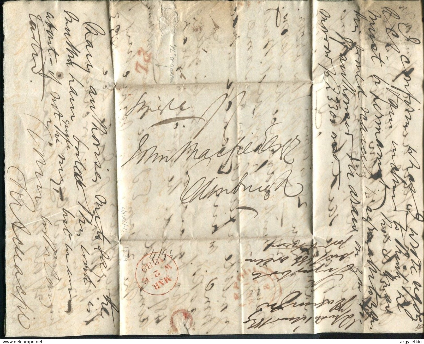 GREAT BRITAIN 1839 INSPECTORS MARKS LIVERPOOL EDINBURGH - ...-1840 Prephilately