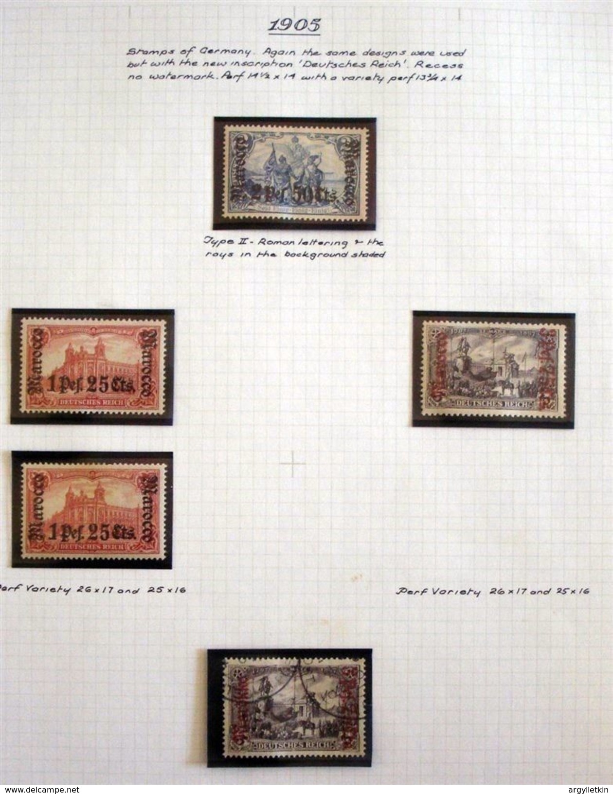 MOROCCO GERMAN PO FINE COLLECTION MINT AND USED 1899-1911