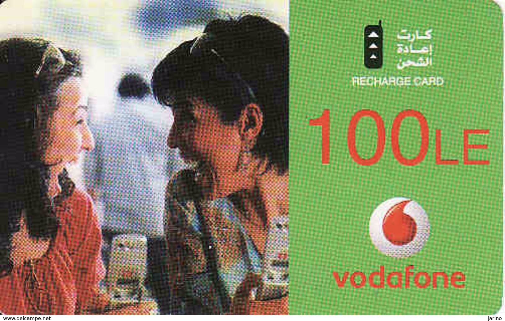 Egypt Vodafone 100 LE Recharge Phonecard, Used - Egypte