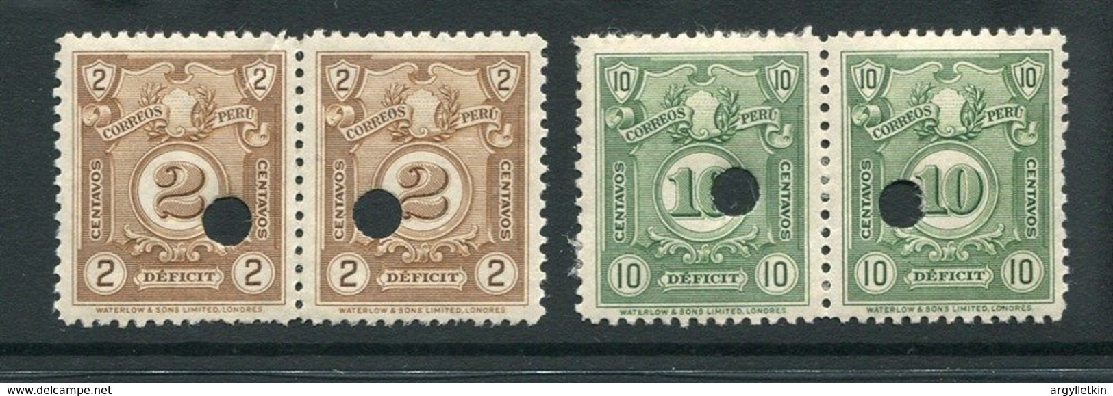 PERU 1936 POSTAGE DUES WATERLOW SPECIMENS - Peru