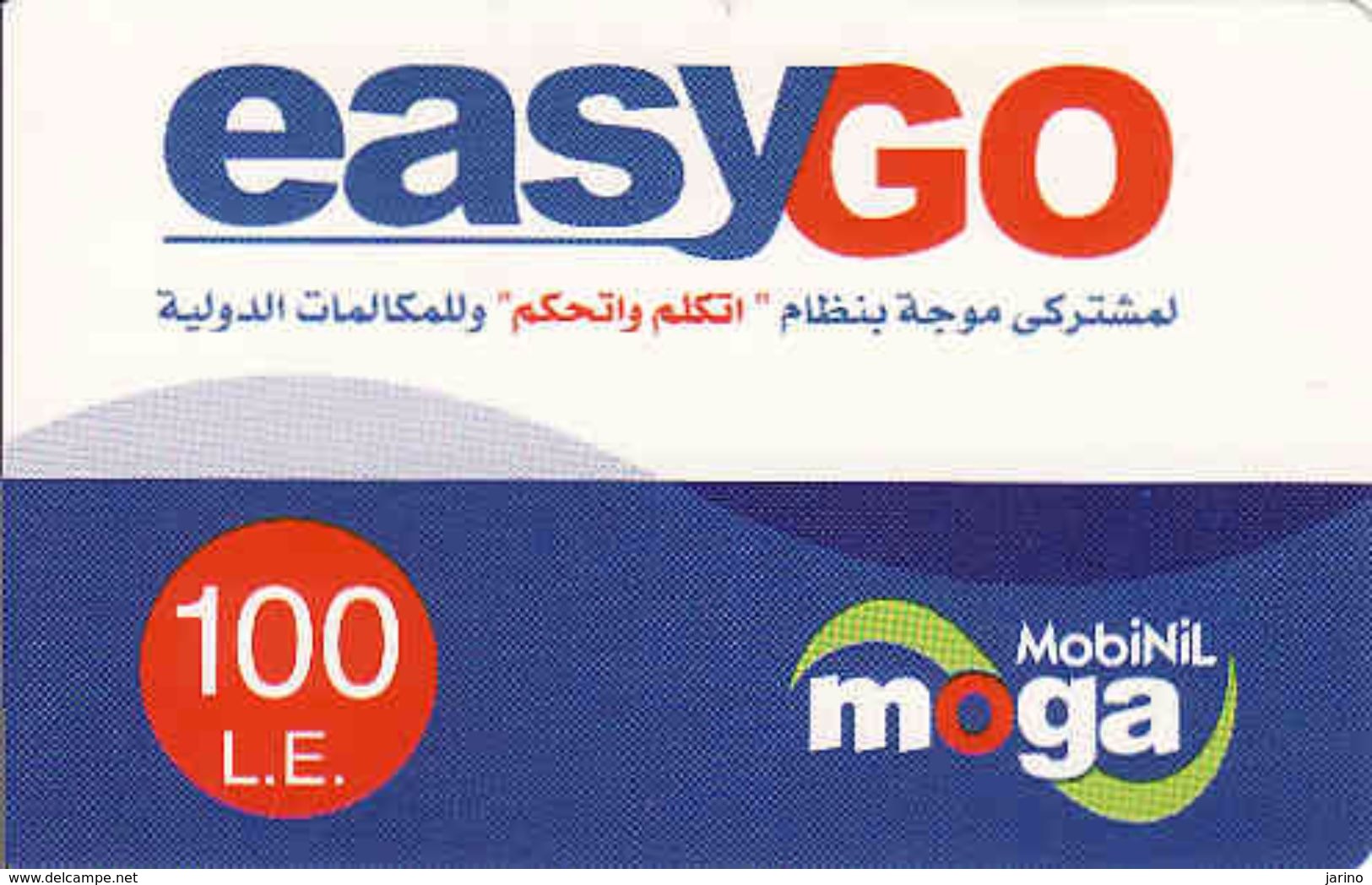 Egypt Easygo 100 LE MobiNil Moga Recharge Phonecard, Used - Aegypten