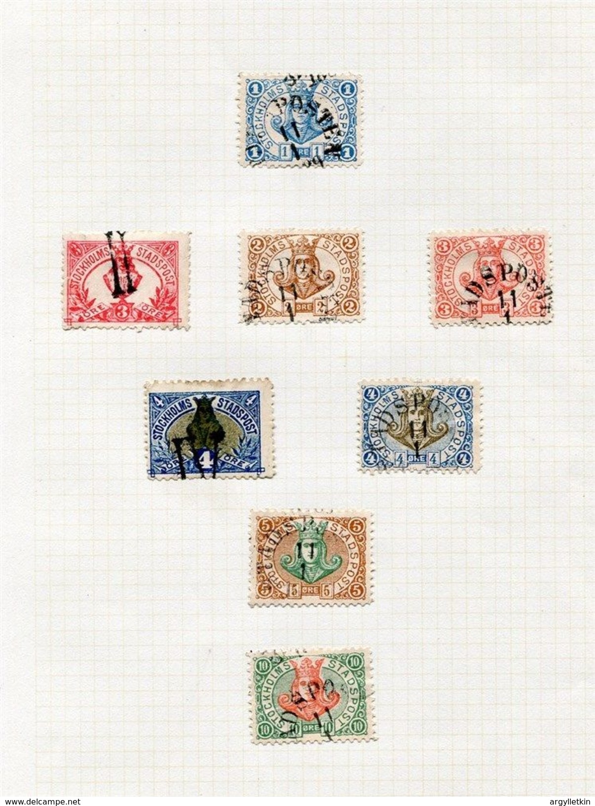 SWEDEN STOCKHOLM CITY POST ST ERIK 1887 - Local Post Stamps