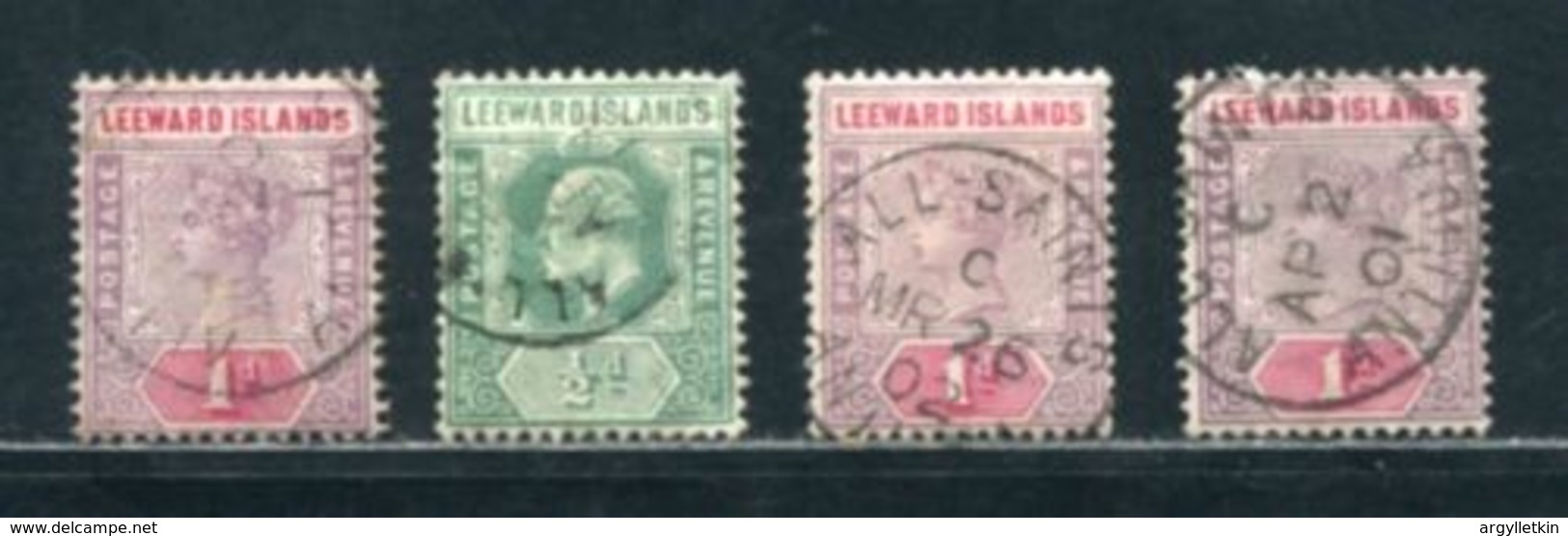 ANTIGUA LEEWARD'S VICTORIA EDWARD UNCOMMON ALL SAINTS POSTMARKS - Autres & Non Classés