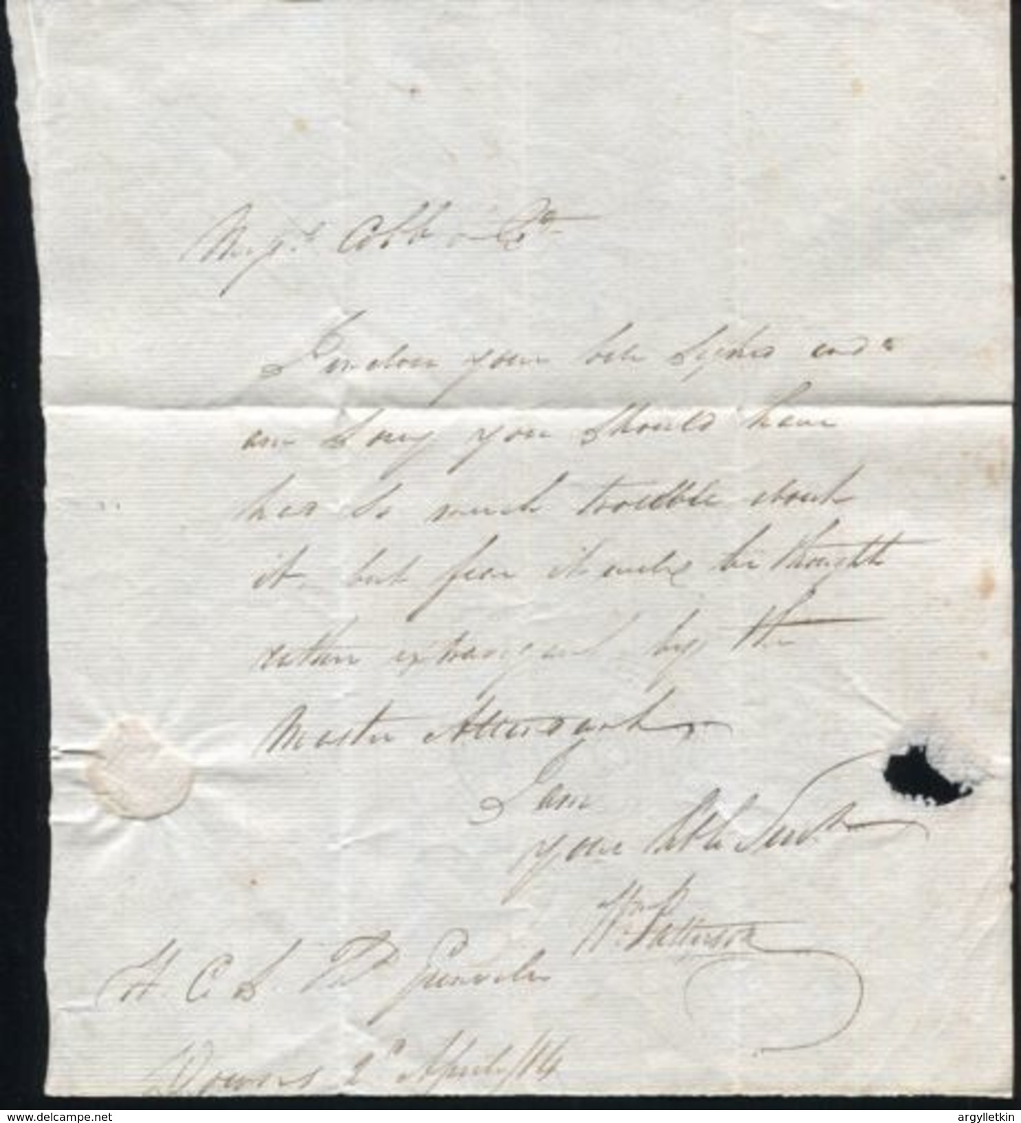 GREAT BRITAIN KENT MARITIME EAST INDIAMAN FORWARDING AGENT 1814 - Ohne Zuordnung