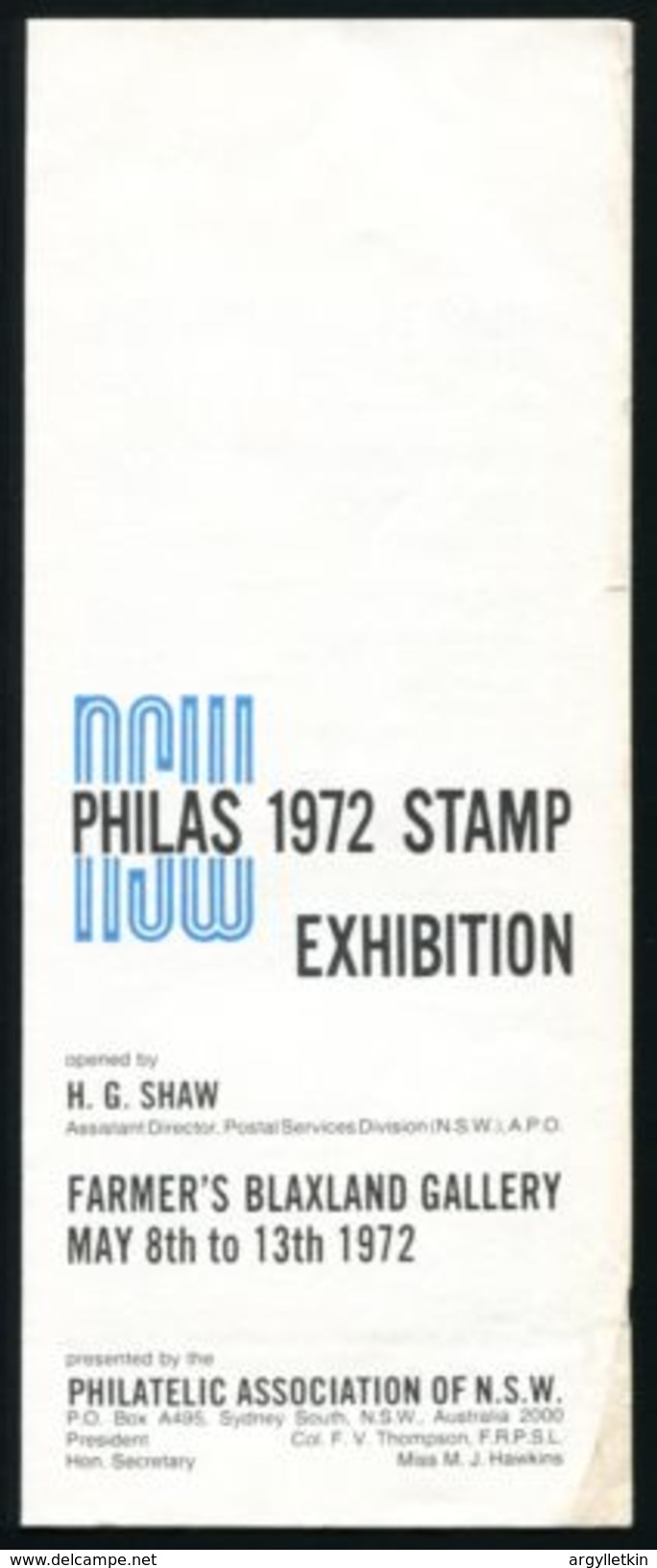 AUSTRALIA 1972 PHILAS 1972 STAMP EXHIBITION - Other & Unclassified