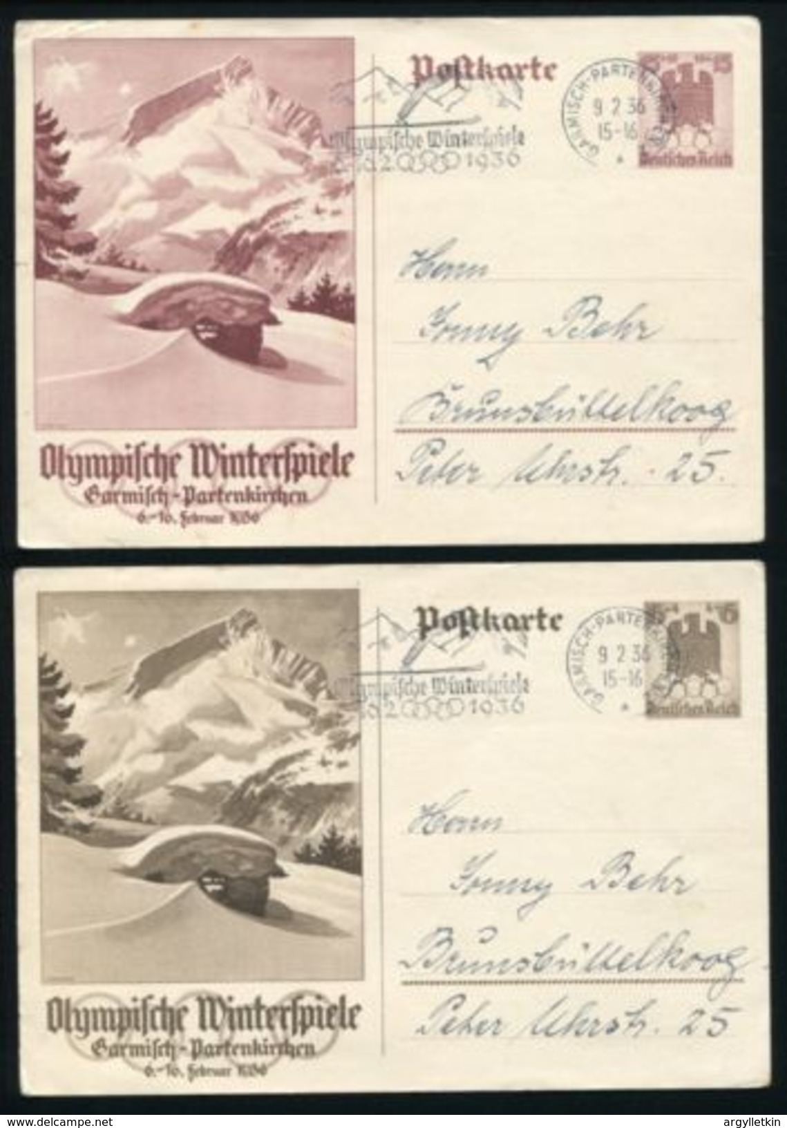 SKIING WINTER OLYMPICS GERMANY, CZECH, SWEDEN - Hiver 1936: Garmisch-Partenkirchen