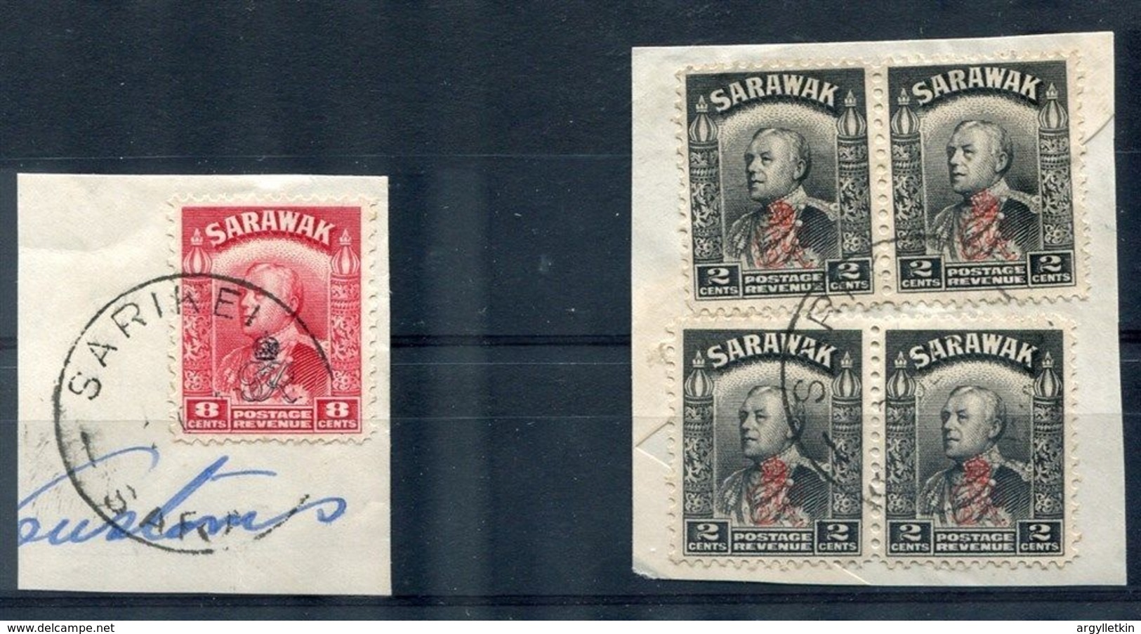 SARAWAK SARIKEI POSTMARKS REJANG RIVER - Sarawak (...-1963)