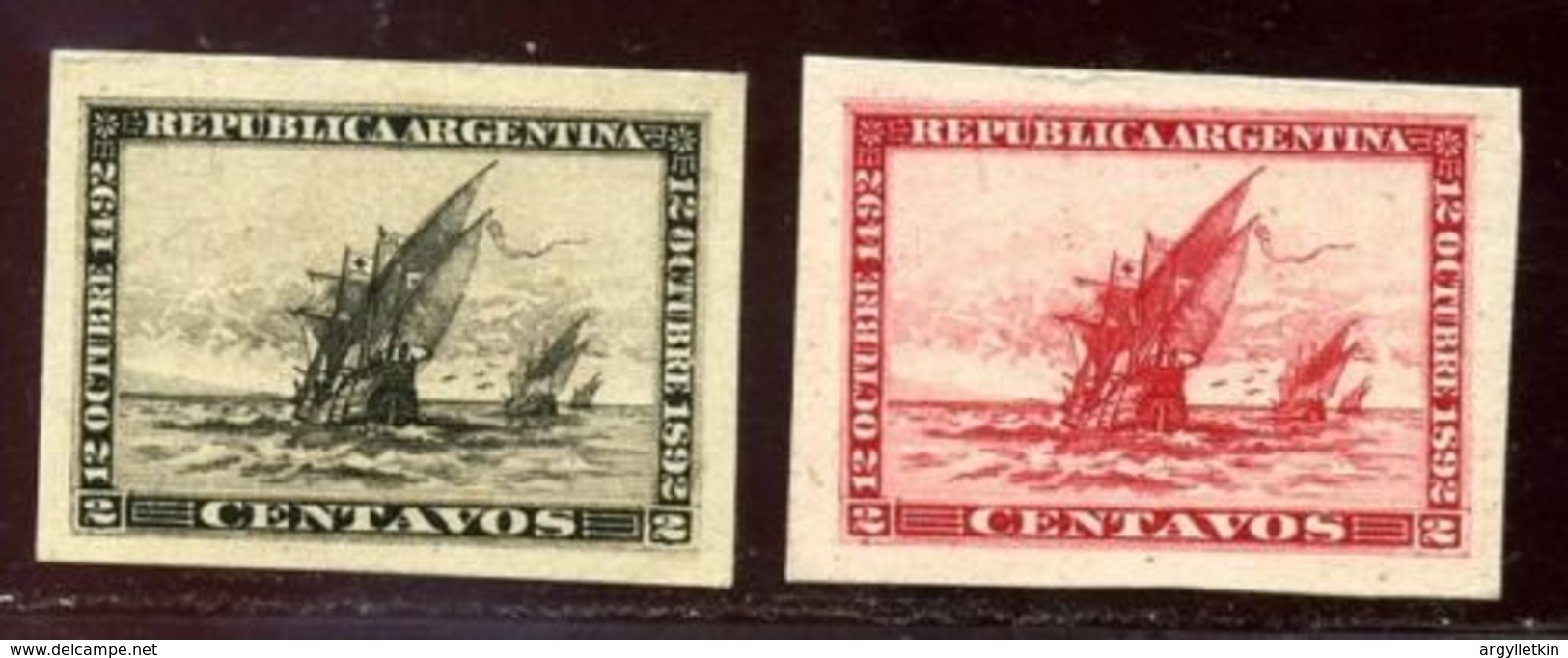 ARGENTINA COLUMBUS 1892 COLOUR TRIALS - Neufs