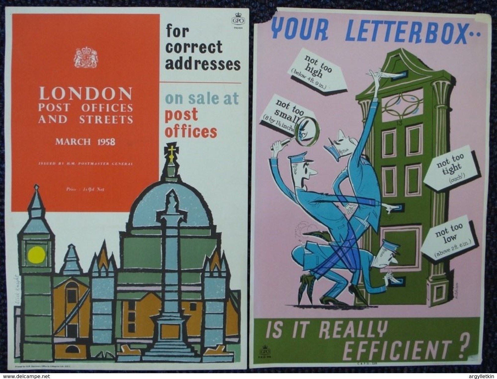GREAT BRITAIN POST OFFICE POSTAL HISTORY LONDON LETTERBOX CABLE 1958 - Advertising