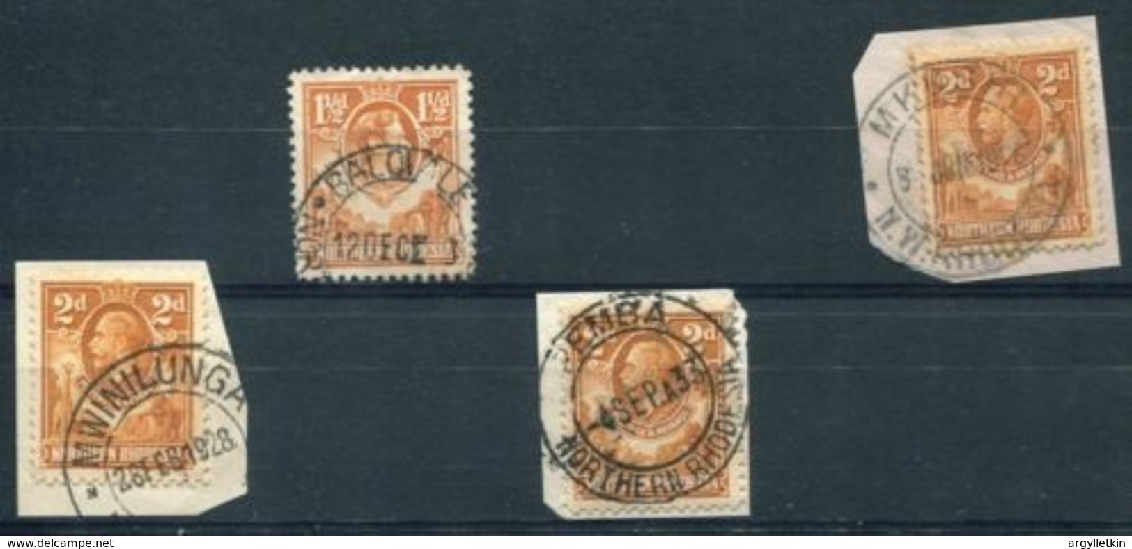 NORTHERN RHODESIA GOOD POSTMARKS GEORGE FIFTH AND SIXTH - Noord-Rhodesië (...-1963)