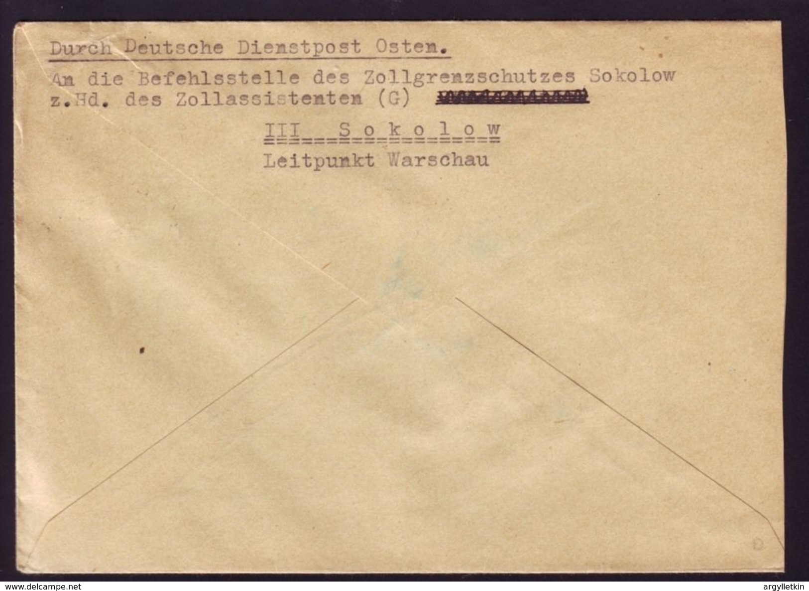 POLAND WW2 WARSAW EAGLE DIENSTPOST - Other & Unclassified