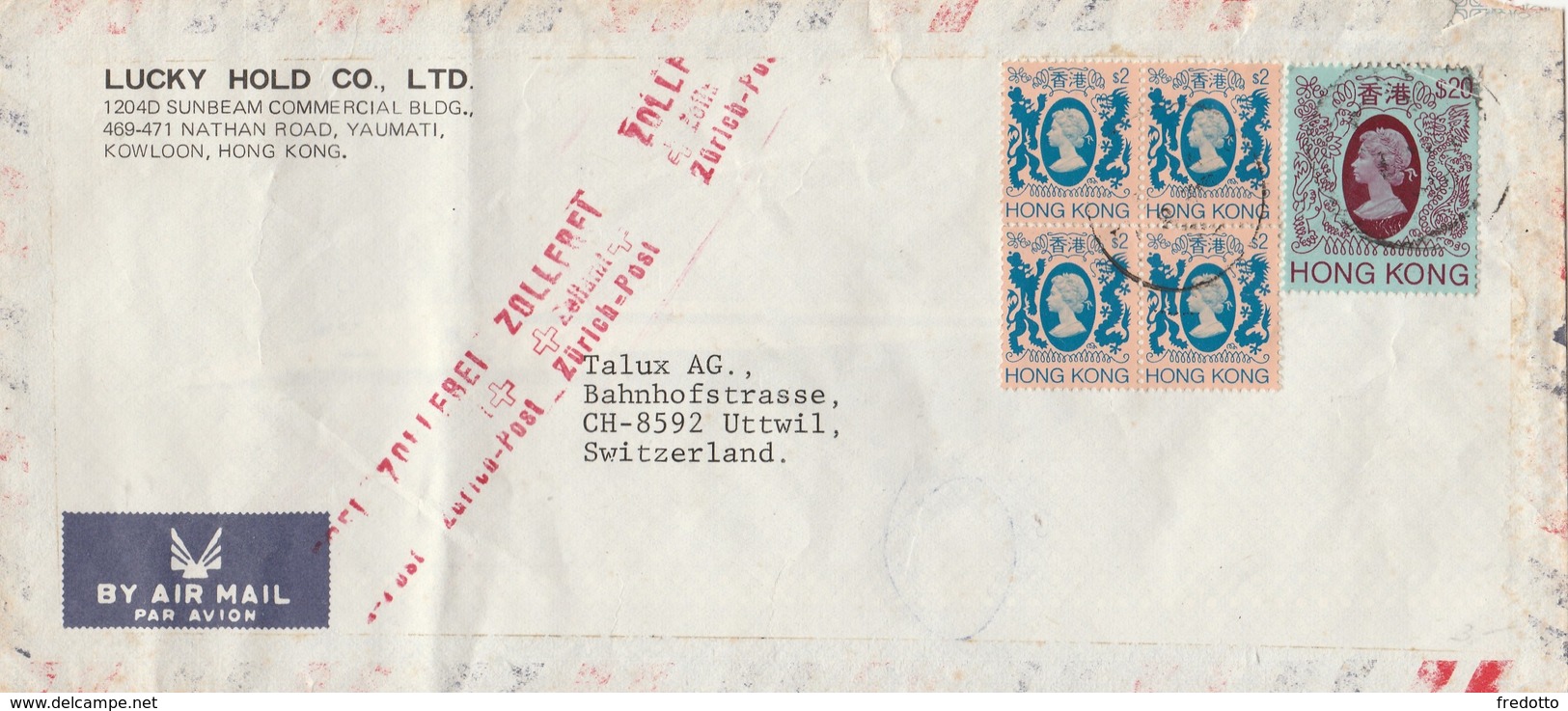 HONG KONG - Uttwil/Schweiz-Zollstempel. - Storia Postale