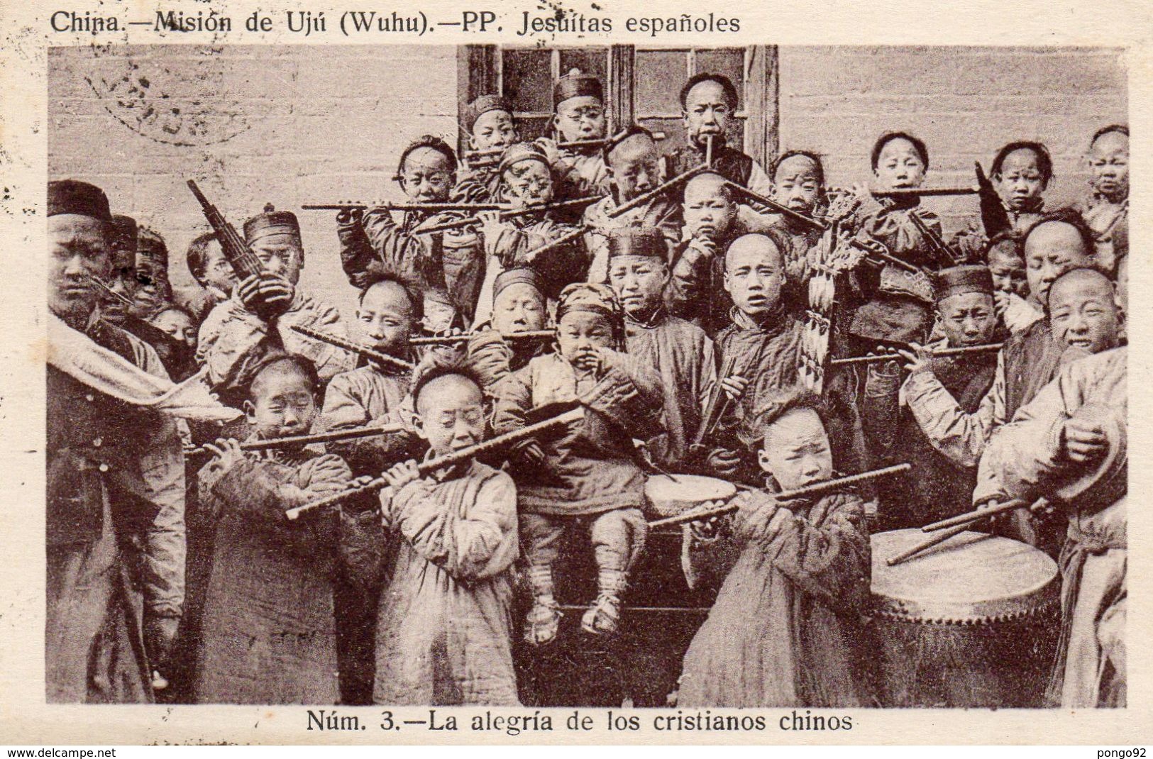 Cpa 1929, Mision De Ujü (wuhu) PP. Jesuitas Espanoles, La Alegria De Los Cristianos Chinos   (49.87) - Chine