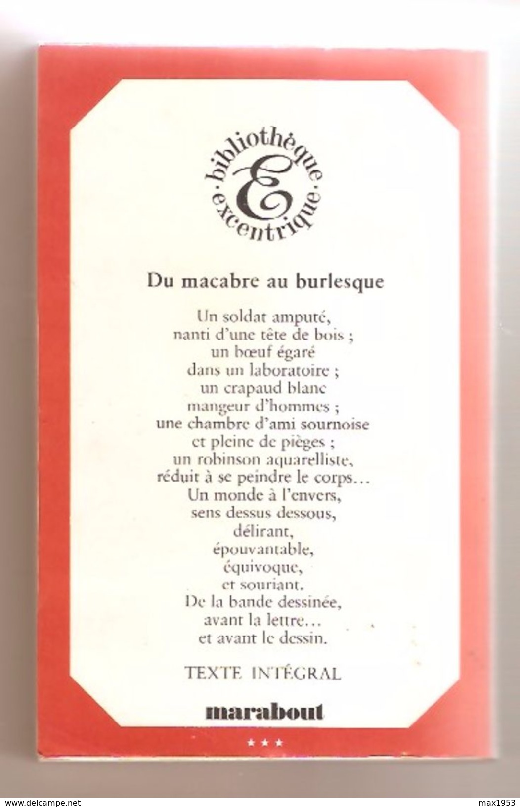 Eugène Mouton - L'INVALIDE A LA TÊTE DE BOIS - Marabout Bibliothèque Excentrique N° 522 - 1975 - Aventure