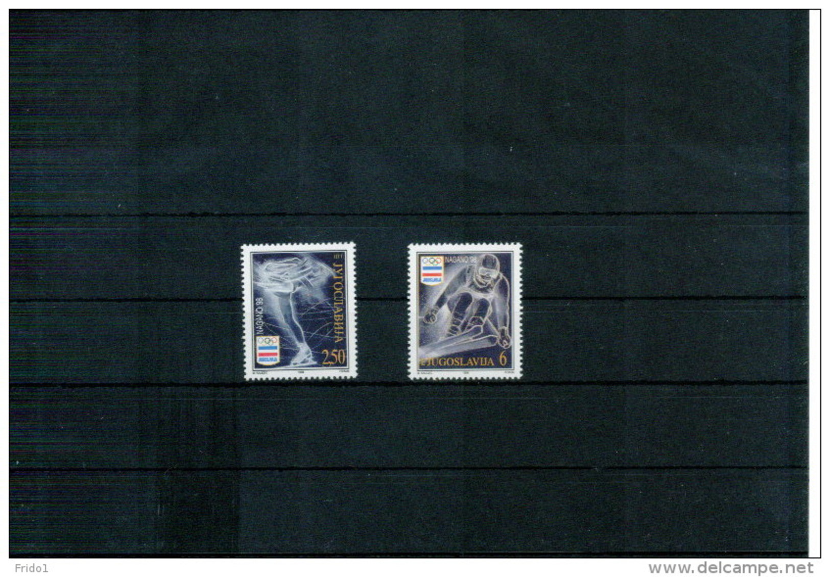 Jugoslawien / Yugoslavia / Yougoslavie 1998 Olympic Games Nagano Postfrisch / MNH - Hiver 1998: Nagano