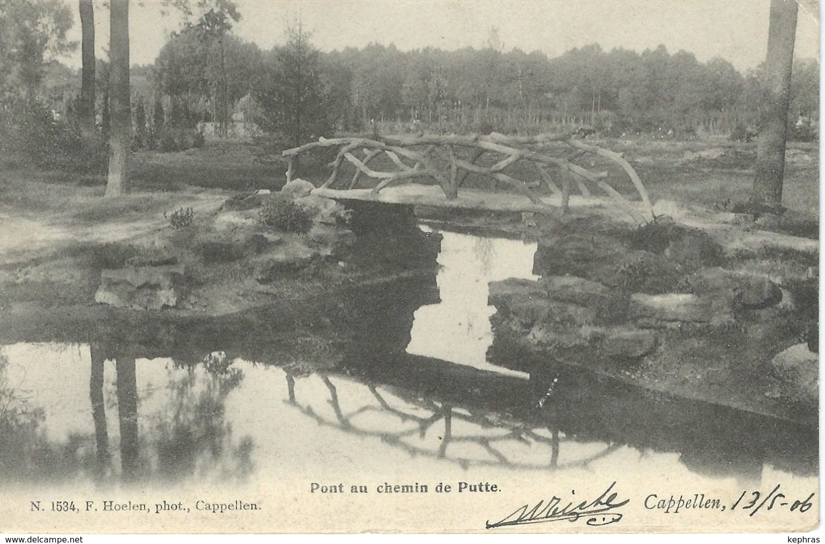 CAPPELLEN - KAPELLEN : Pont Au Chemin De Putte -,Cachet De La Poste 1906 - Kapellen