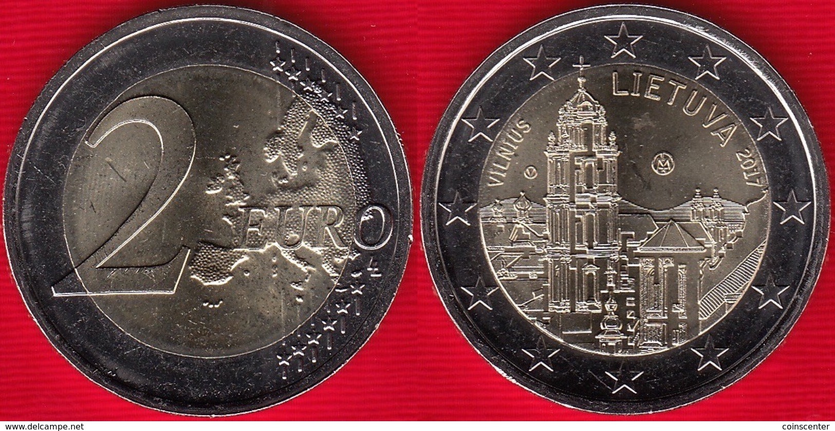 Lithuania 2 Euro 2017 "Capital - Vilnius" BiMetallic UNC - Lithuania