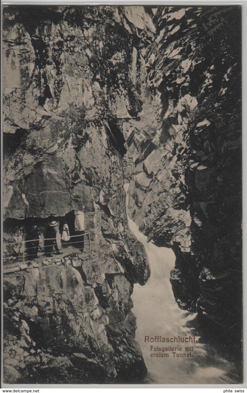 Rofflaschlucht - Felsgallerie Mit Erstem Tunnel - Photo: Andr. Hane - Autres & Non Classés