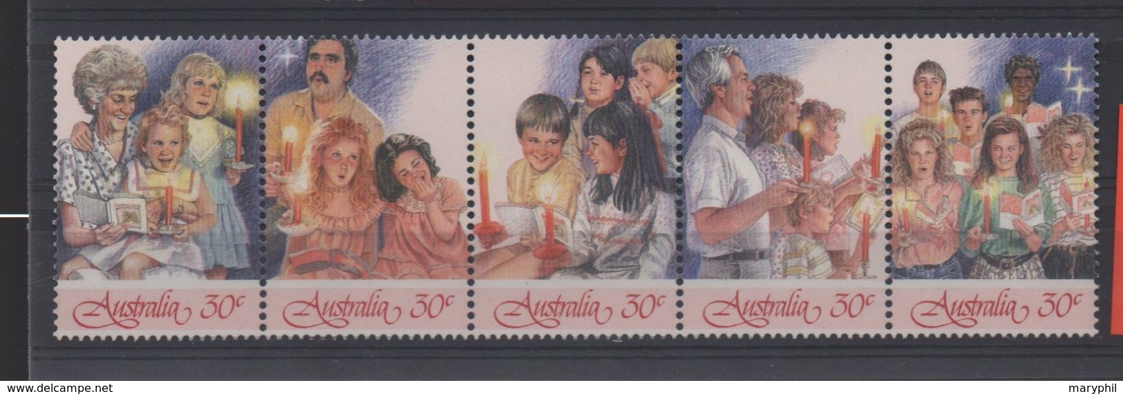 LOT 558 - AUSTRALIE   N° 1053/1057      **  - ENFANTS - CHANT - Kerstmis