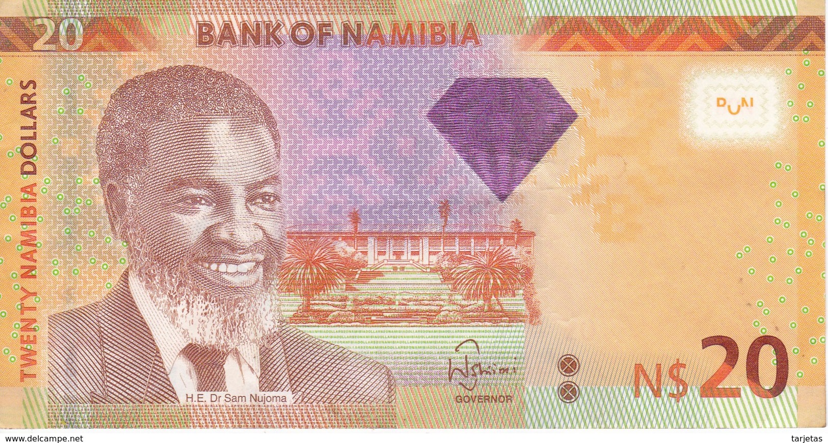 BILLETE DE NAMIBIA DE 20 DOLLARS DEL AÑO 2013 EN CALIDAD EBC (XF) (BANKNOTE) GACELA-DEER - Namibia