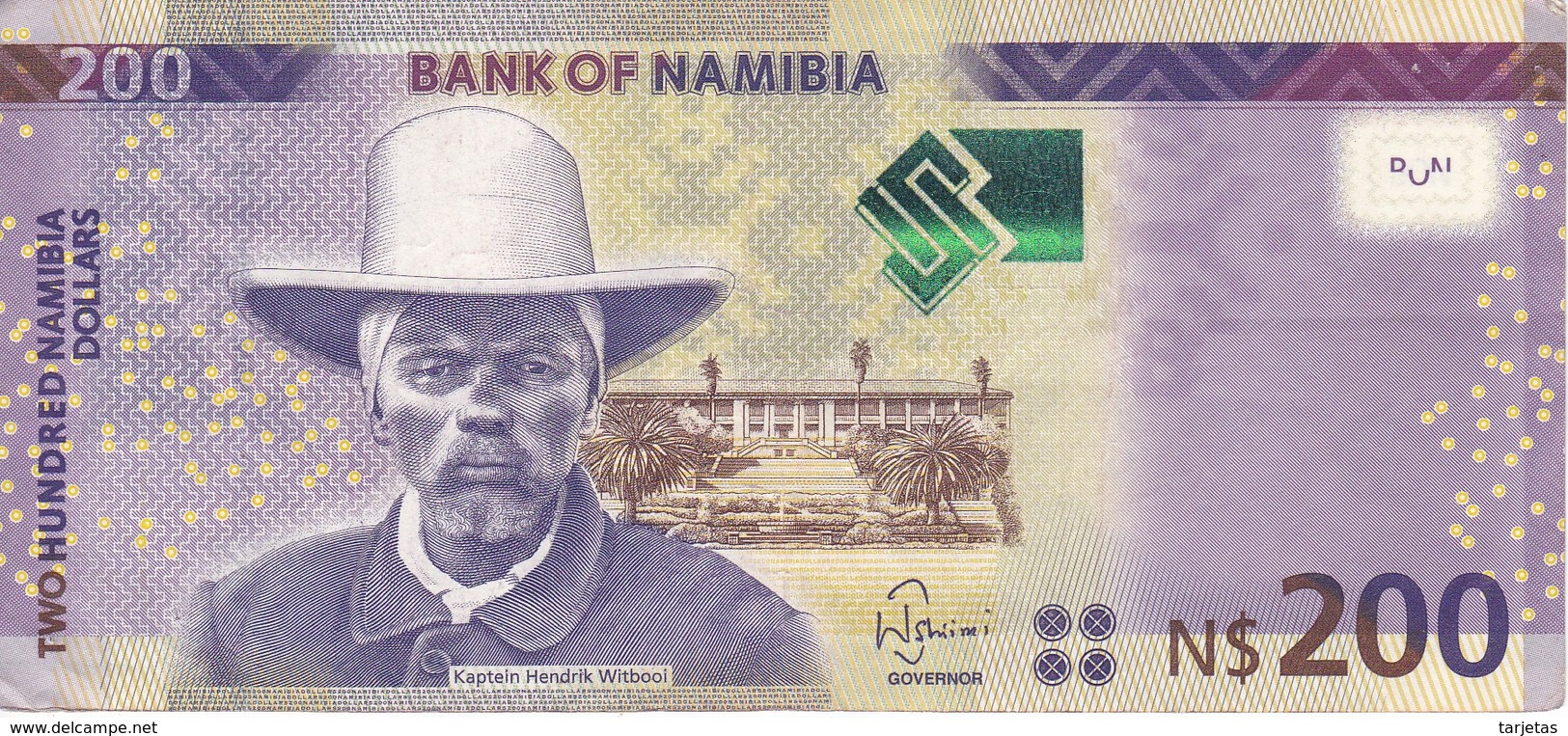 BILLETE DE NAMIBIA DE 200 DOLLARS DEL AÑO 2015 EN CALIDAD EBC (XF) (BANKNOTE) GACELA-DEER-SABLE - Namibia