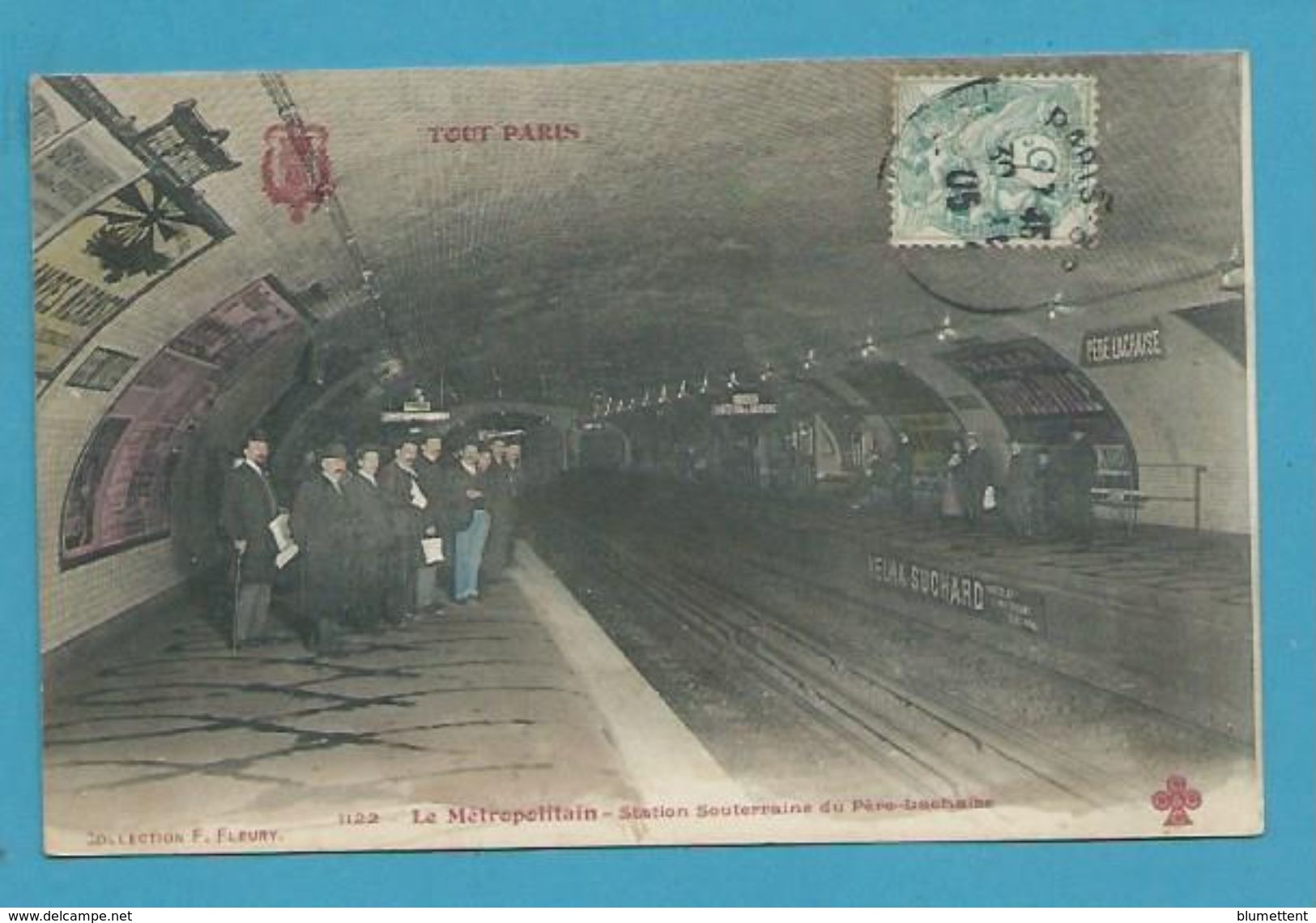 CPA 1122 TOUT PARIS -  Le Métropolitain Station Père-Lachaise Ed.FLEURY - Metro, Stations