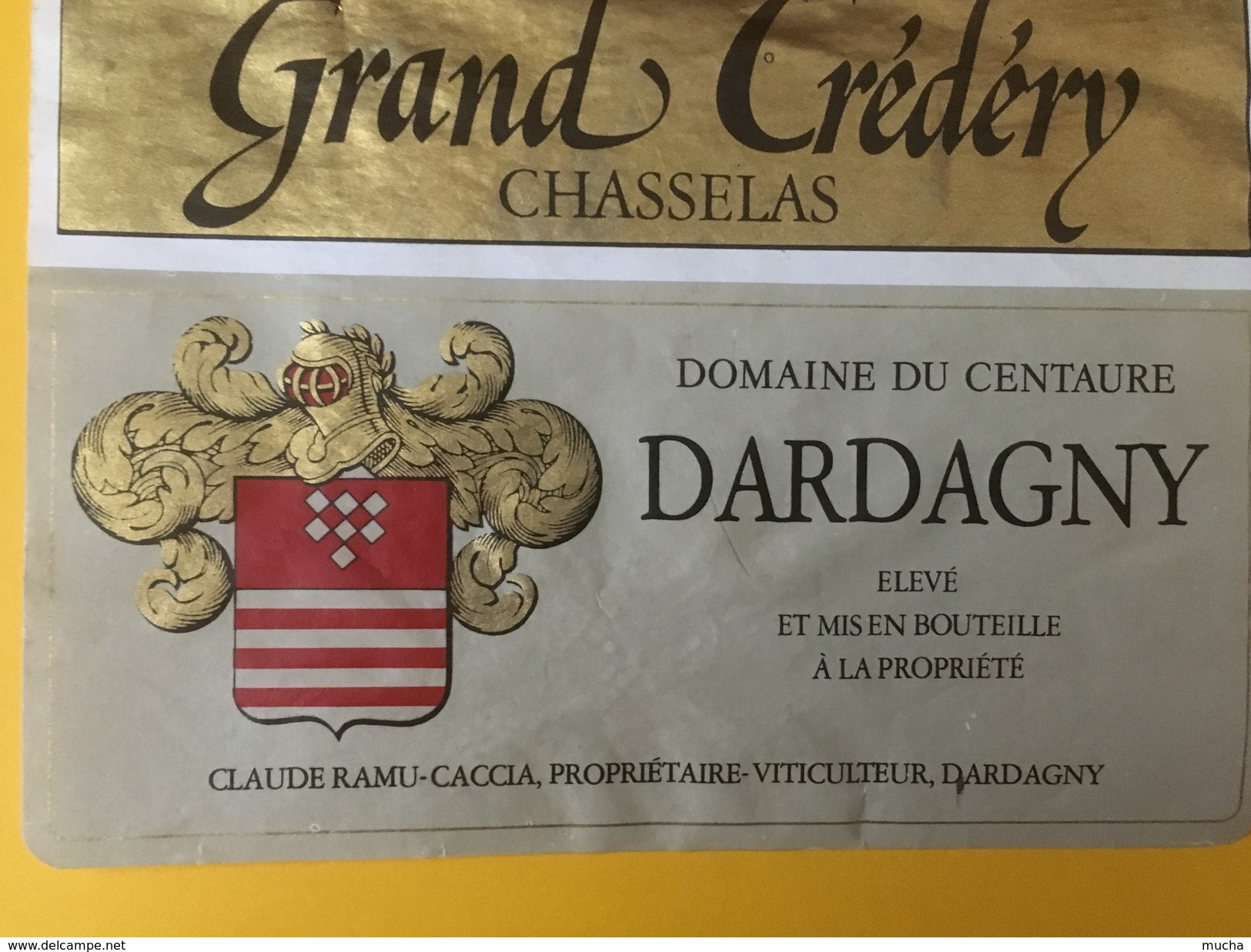 5061 - Grand Crédéry Chasselas Domaine Du Centaure  Claude Ramu Dardagny Suisse - Autres & Non Classés