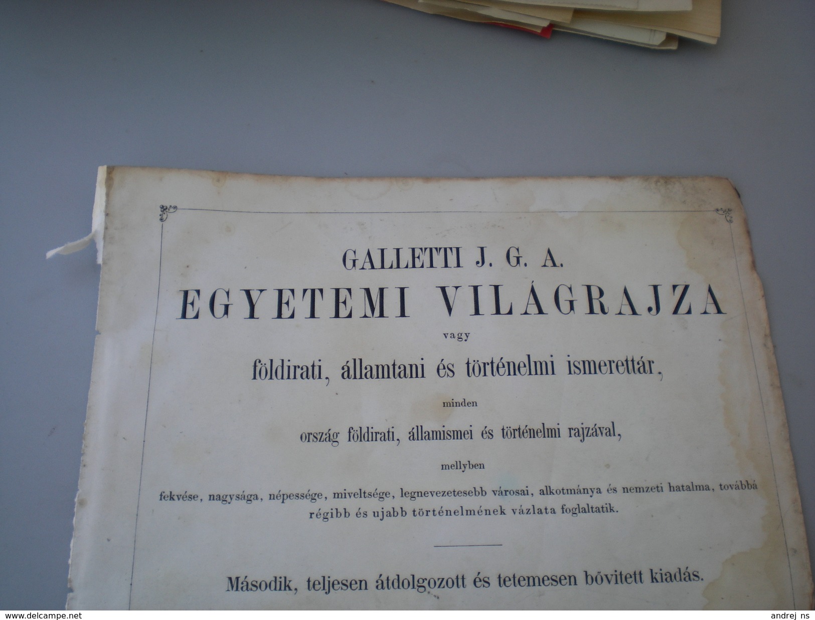 Asia  Galletti J.G.A  1857