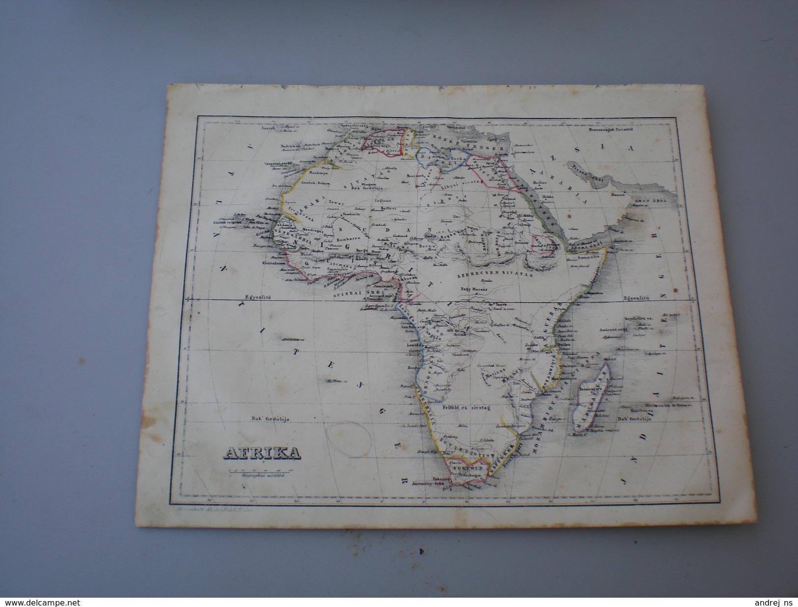 Africa Galletti J.G.A  1857 - Cartes Géographiques