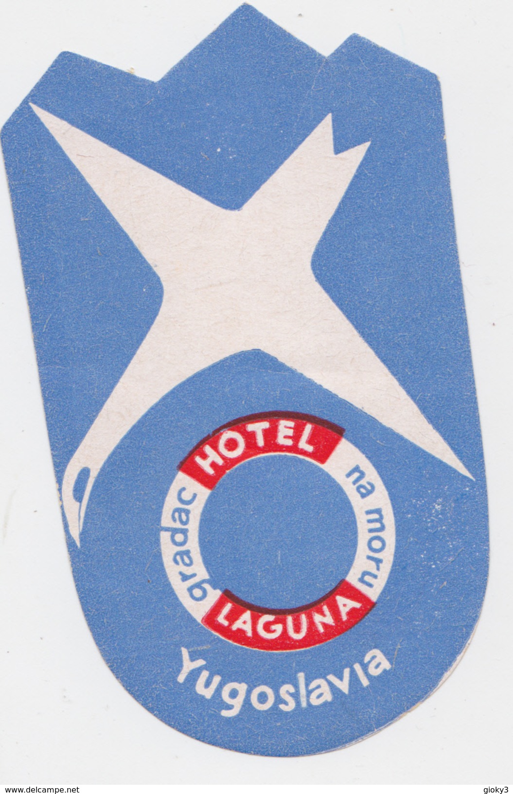 ADESIVO AUTOCOLLANT PUBBLICITARIO HOTEL LAGUNA GRADO 1960 - Hotel Labels