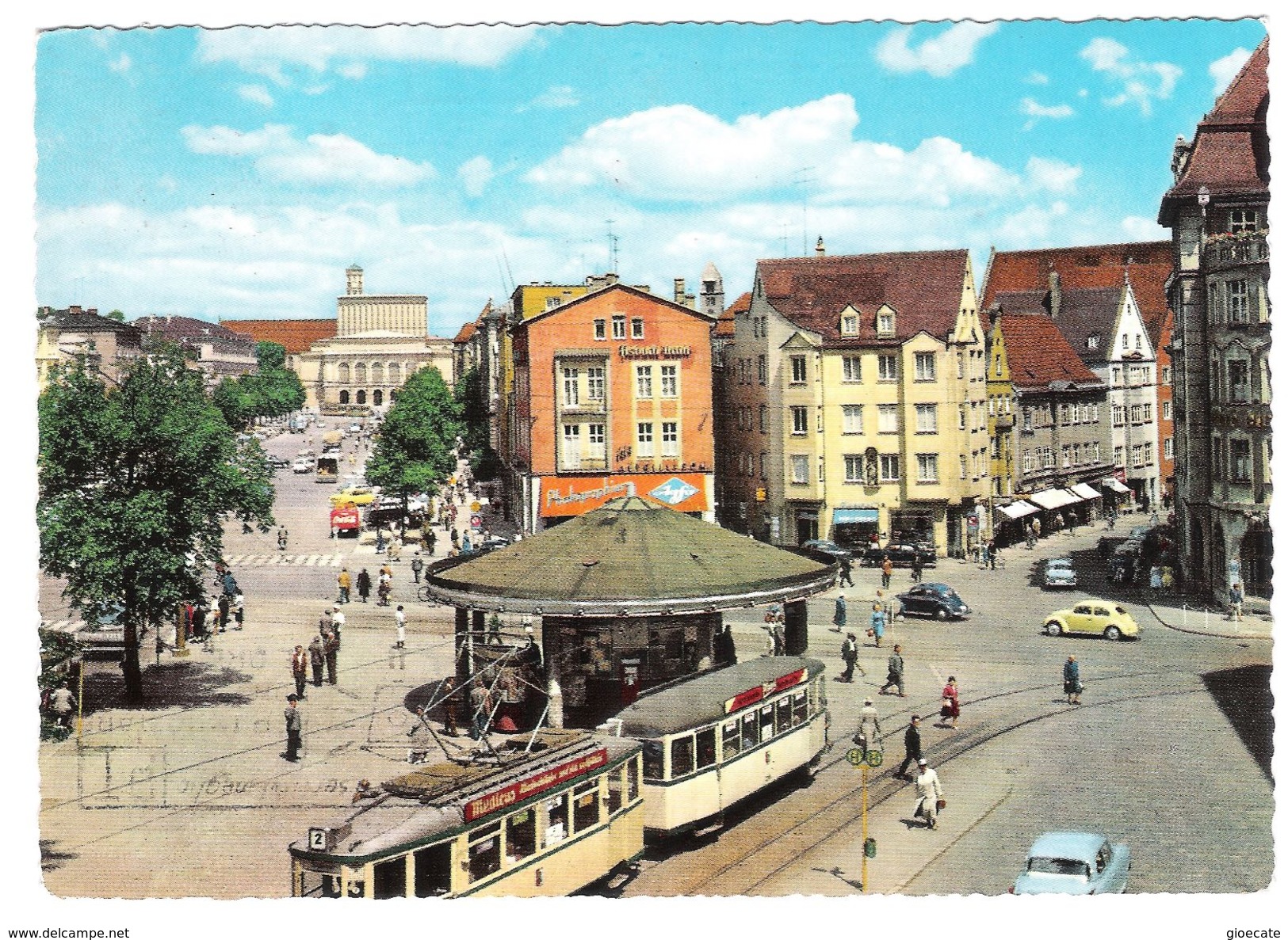 AUGSBURG - KONIGSPLATZ - VIAGGIATA 1965 - (1889) - Altri & Non Classificati