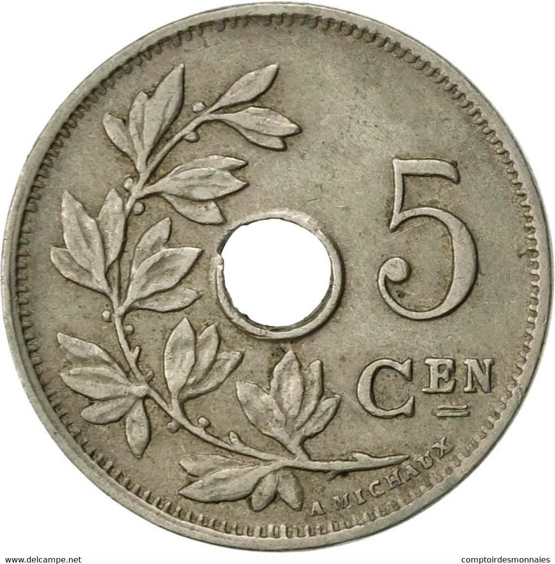 Monnaie, Belgique, 5 Centimes, 1922, TTB, Copper-nickel, KM:67 - 5 Cents