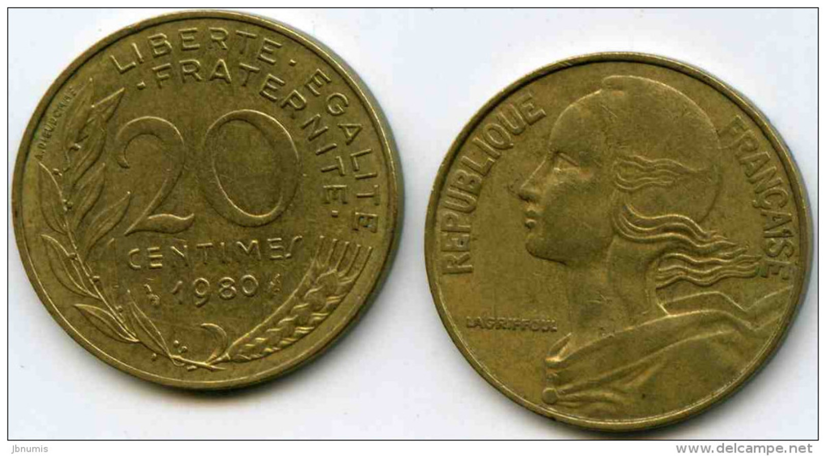 France 20 Centimes 1980 GAD 332 KM 930 - Altri & Non Classificati