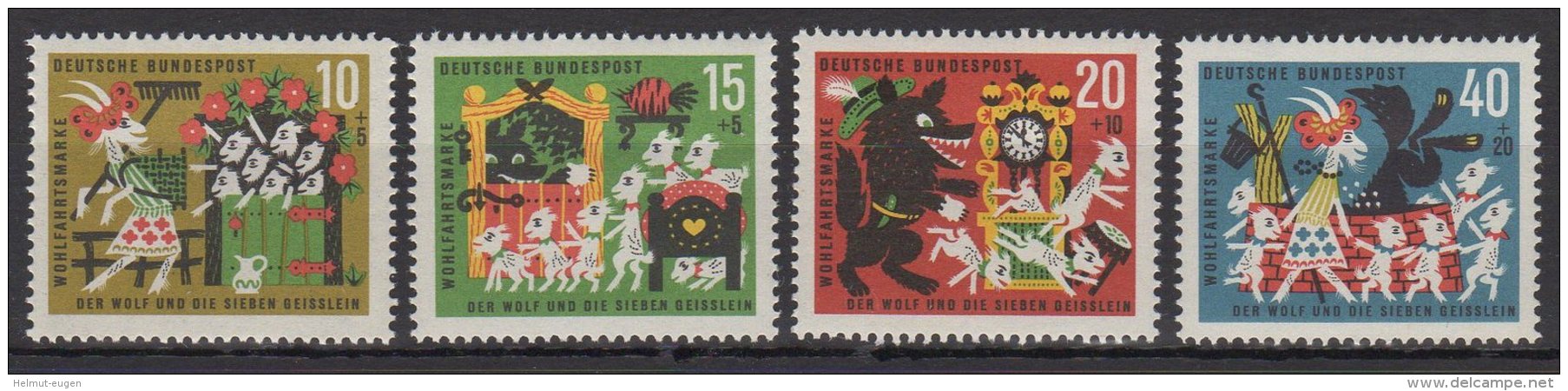 BRD / Wohlfahrt: Märchen Der Brüder Grimm (V) / MiNr. 408-411 - Ungebraucht