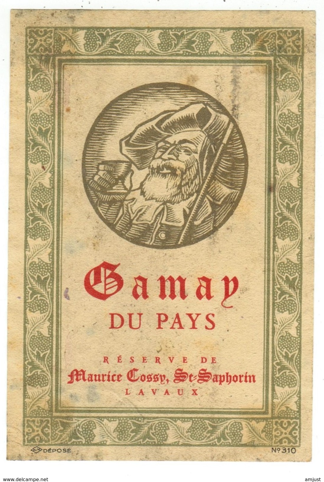 Rare // Gamay Du Pays, Maurice Cossay St.Saphorin, Vaud // Suisse - Autres & Non Classés