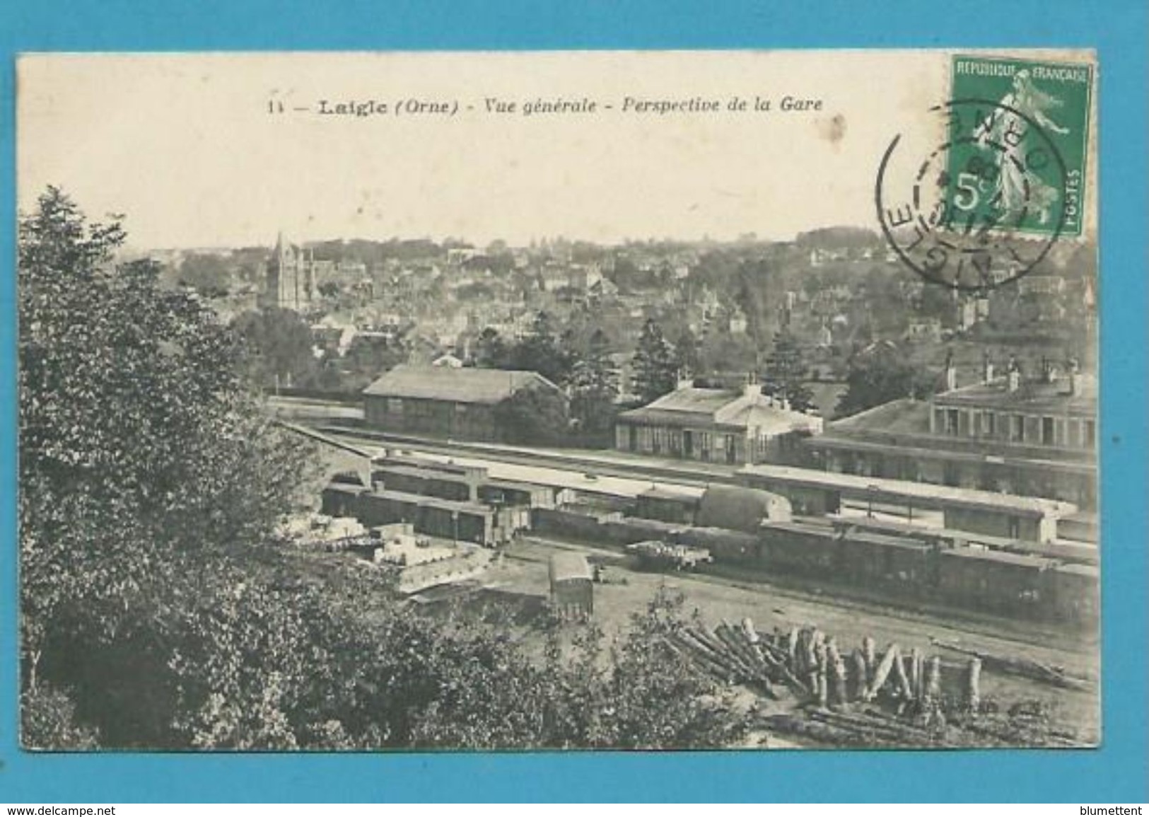 CPA 11 - Chemin De Fer Vue Générale Perspective De La Gare L'AIGLE 61 - L'Aigle