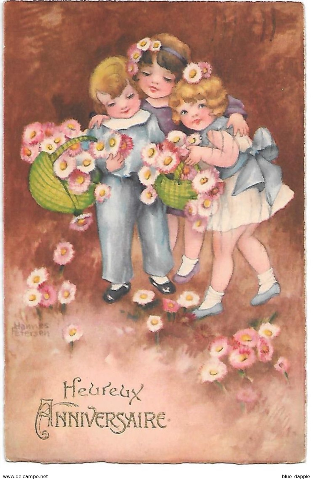 Illustrator - Hannes Petersen - Children, Baskets Of Flowers, Enfants Et Des Fleurs, Kinder Mit Blumen - Petersen, Hannes