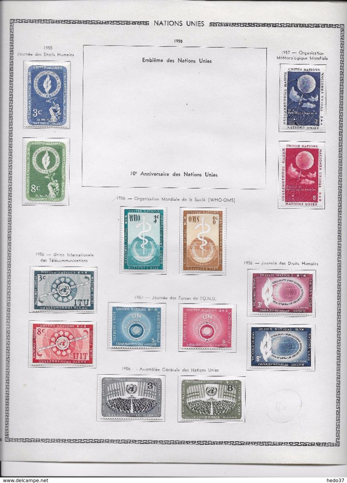 Nations Unies - Collection Vendue Page Par Page - Neufs * Avec Charnière - TB - Colecciones & Series