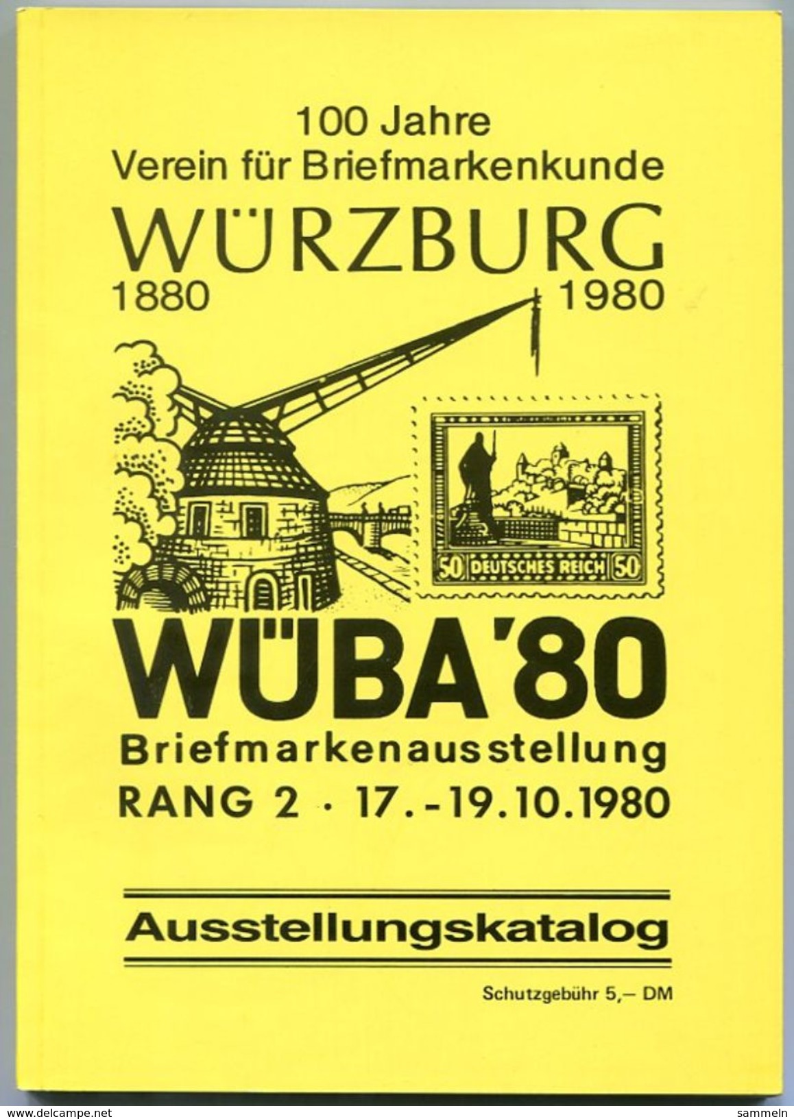 6264 - BUND - Privatpostkarte Würzburg 1980 - Ungebraucht Im Ausstellungskatalog Verausgabt - Cartes Postales Privées - Neuves