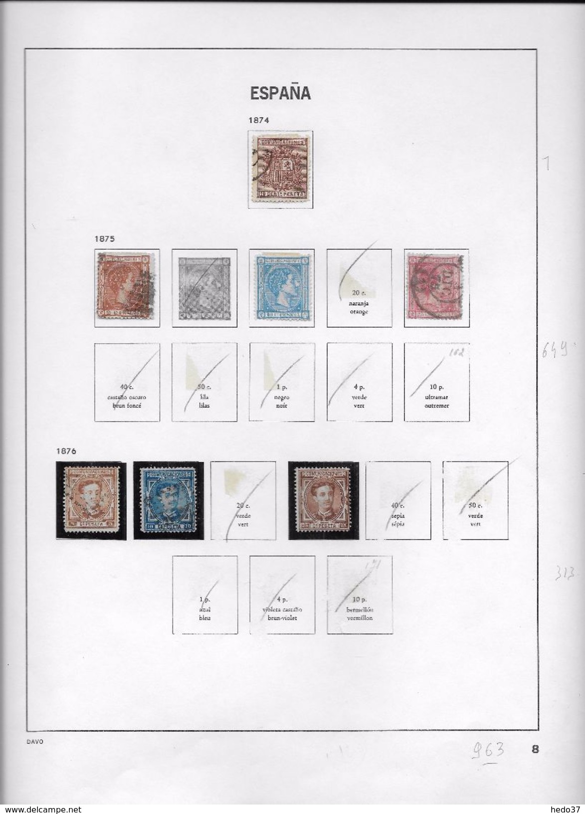 Espagne - Collection Vendue Page Par Page - Neufs * Avec Charnière / Oblitérés - B/TB - Verzamelingen