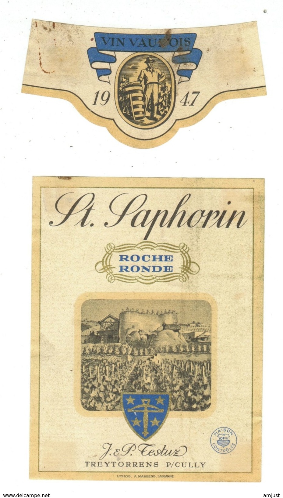 Rare // St.Saphorin, Roche Ronde,J & P. Testuz Treytorrens-Cully, Vaud // Suisse - Autres & Non Classés
