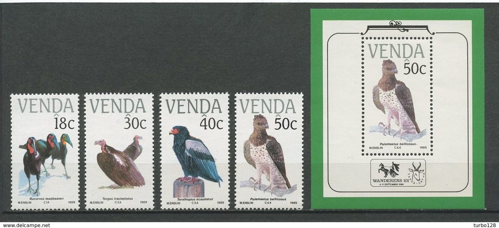 VENDA 1989 N° 192/195 Bloc 5 **  Neufs MNH Superbes Cote 12.50 &euro; Faune Oiseaux En Danger Birds Animaux - Venda